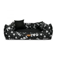 bokiem legowisko dla psa -black-love front czarne